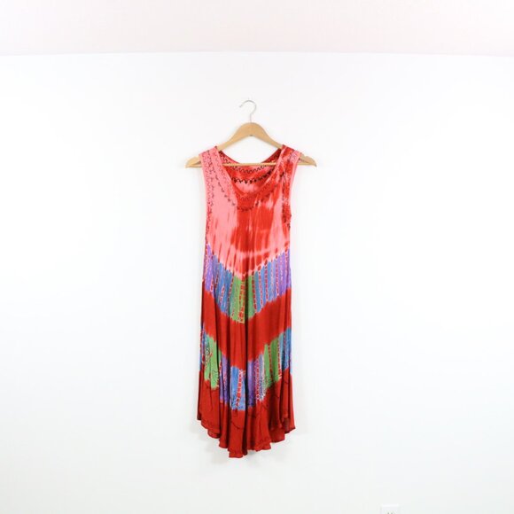 *Flowy Tie-Dye Embroidered Maxi Dress - Picture 2 of 7